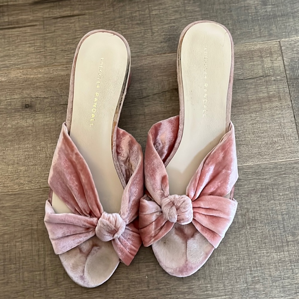 Loeffler Randall Pink Velvet Celeste Knot Heels